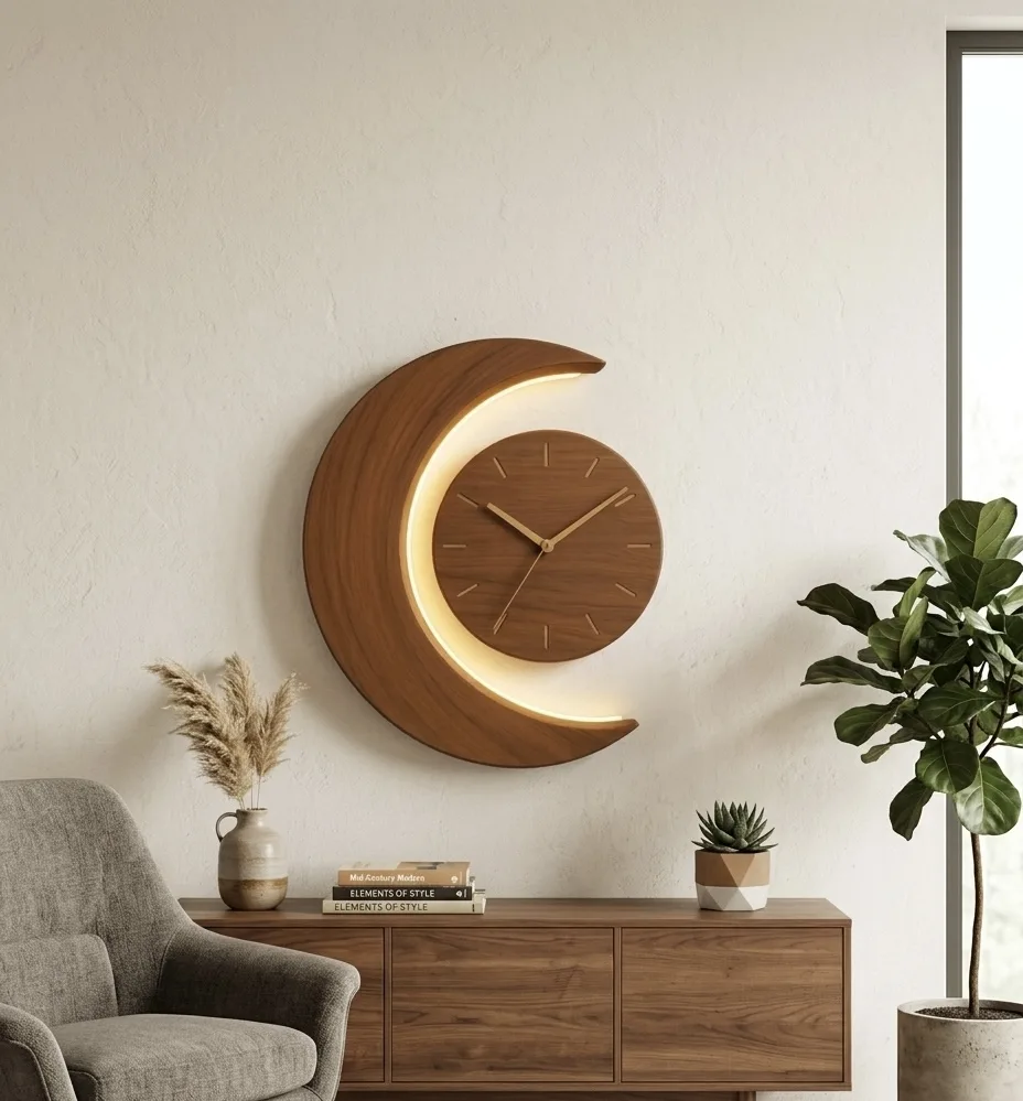 The Aura Geometric Arched Statement Wall Clock