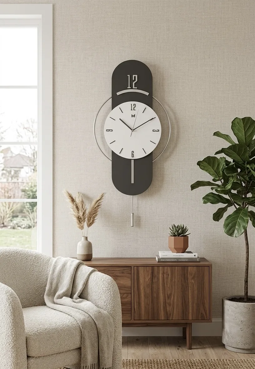 The Linear Lumina Slatted Statement Wall Clock