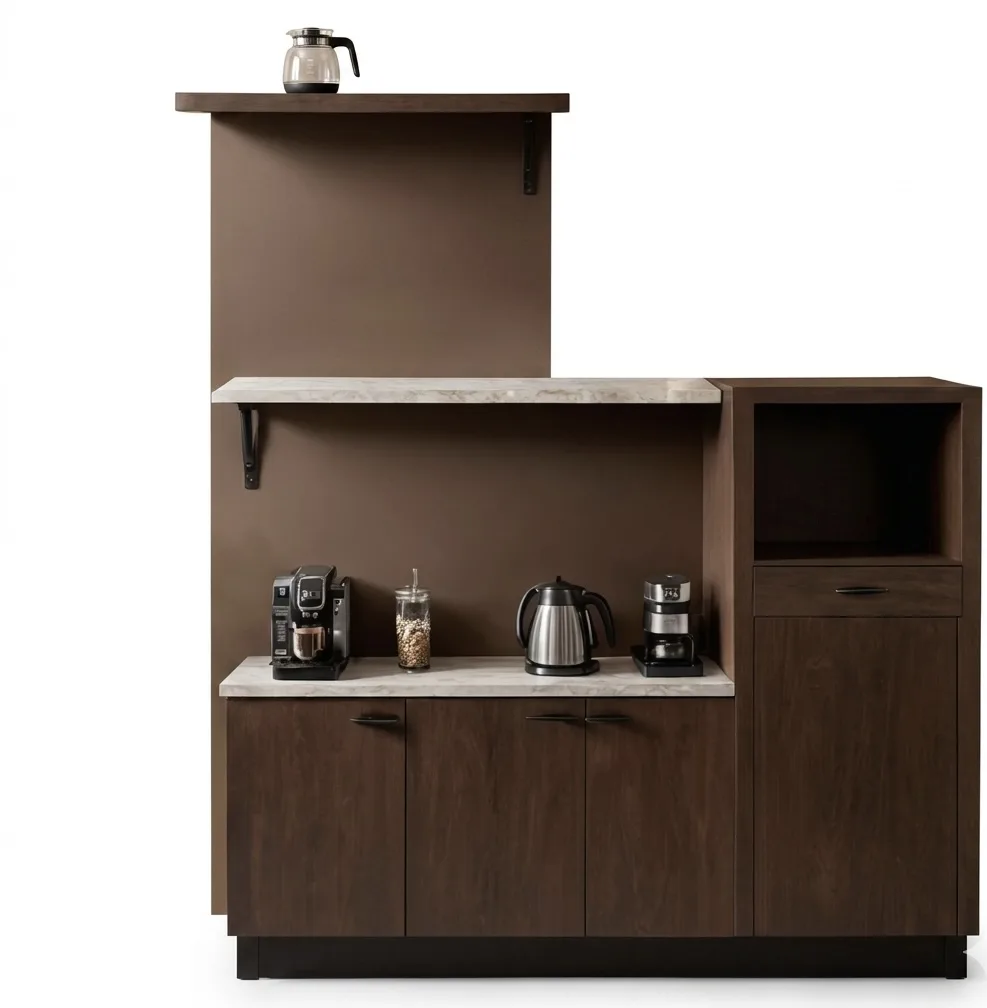 The Arcadian Floating Coffee Station & Display Ledge Set