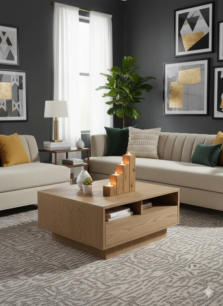 Tiered Block Tea Light Holder