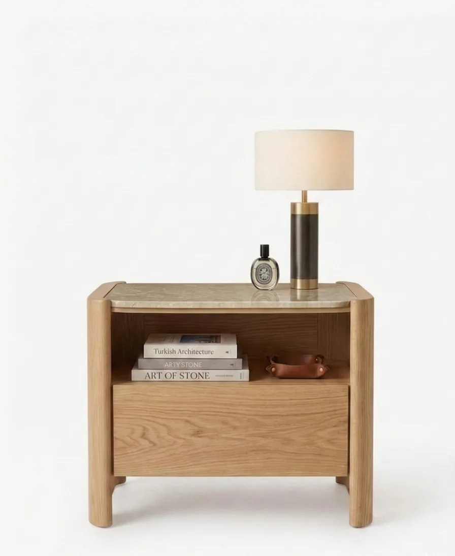 The Curved Open-Shelf Nightstand ( Set of two )