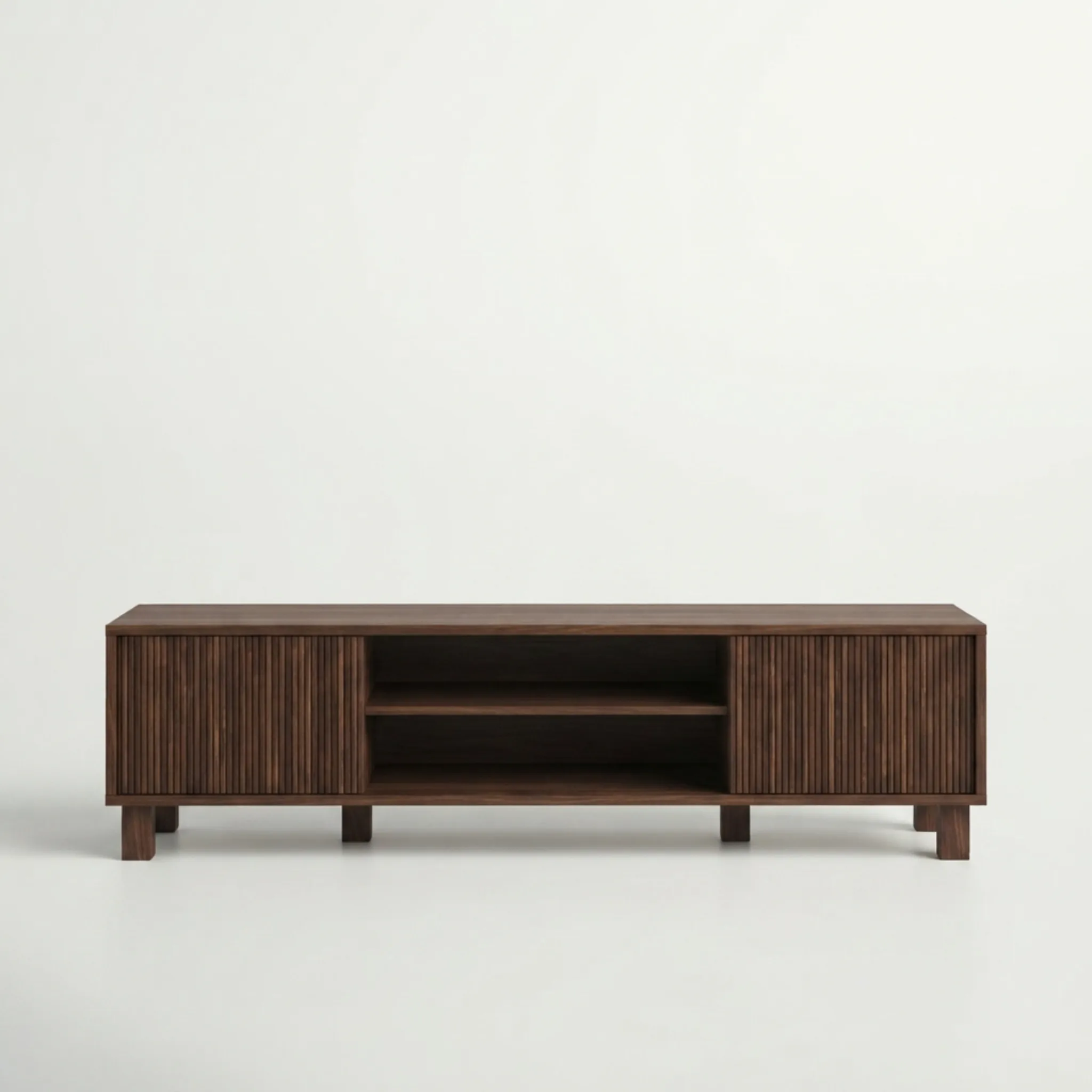 Modern Executive Dark Walnut TV Console