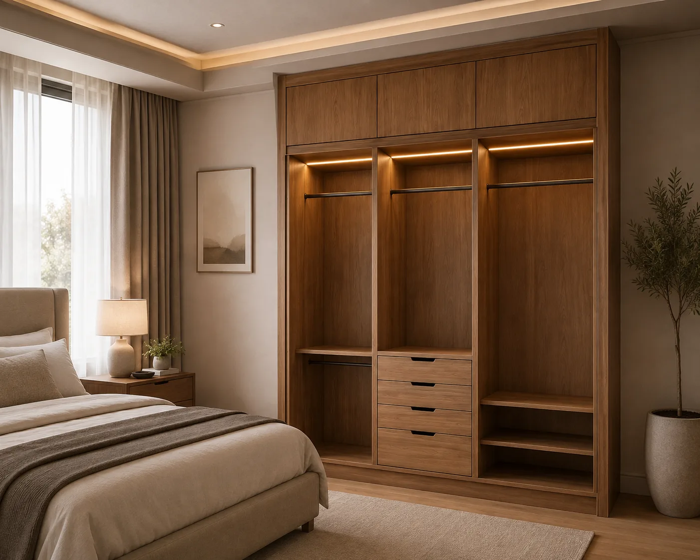 Heritage Ceiling-Fit Open Wardrobe
