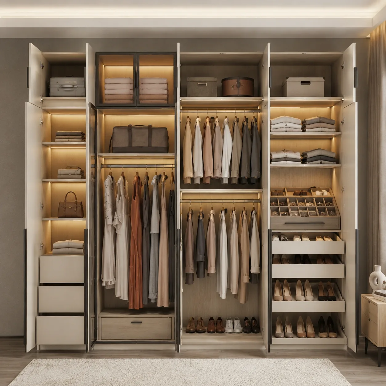 Lumi Glass Wardrobe