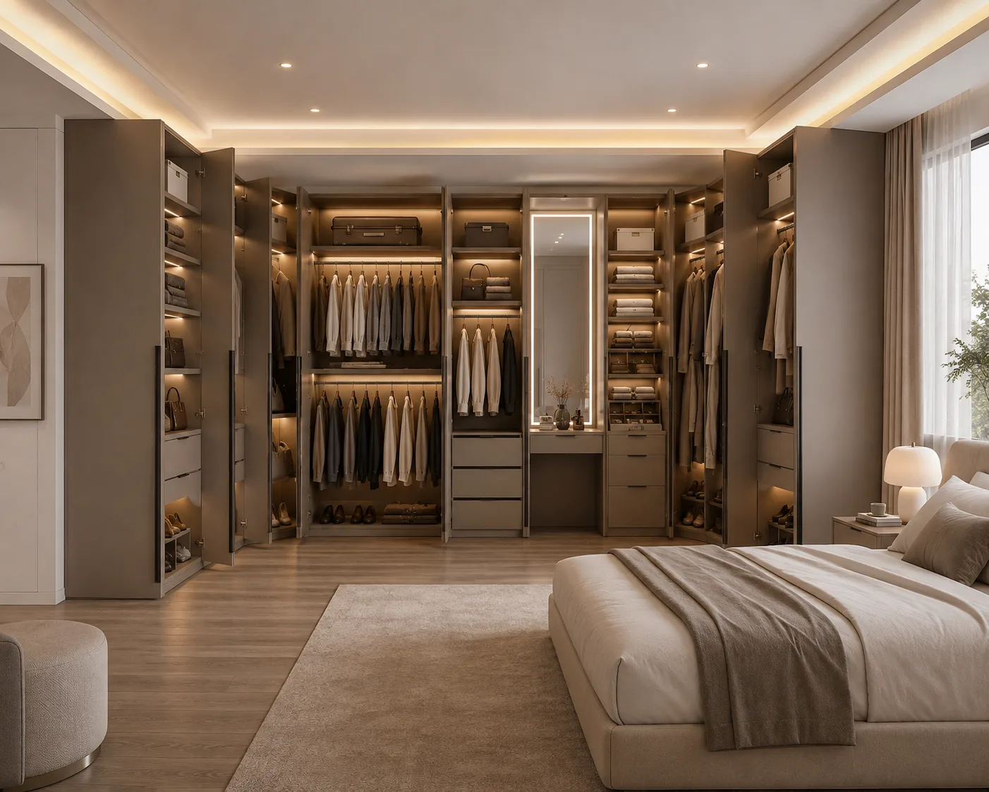 Monarch U-Shaped Walk-In Wardrobe