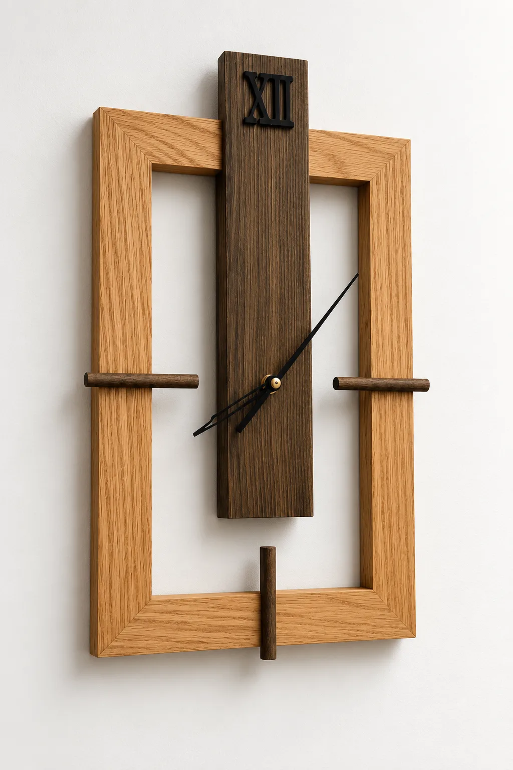 Arden Oak Architectural Wall Clock