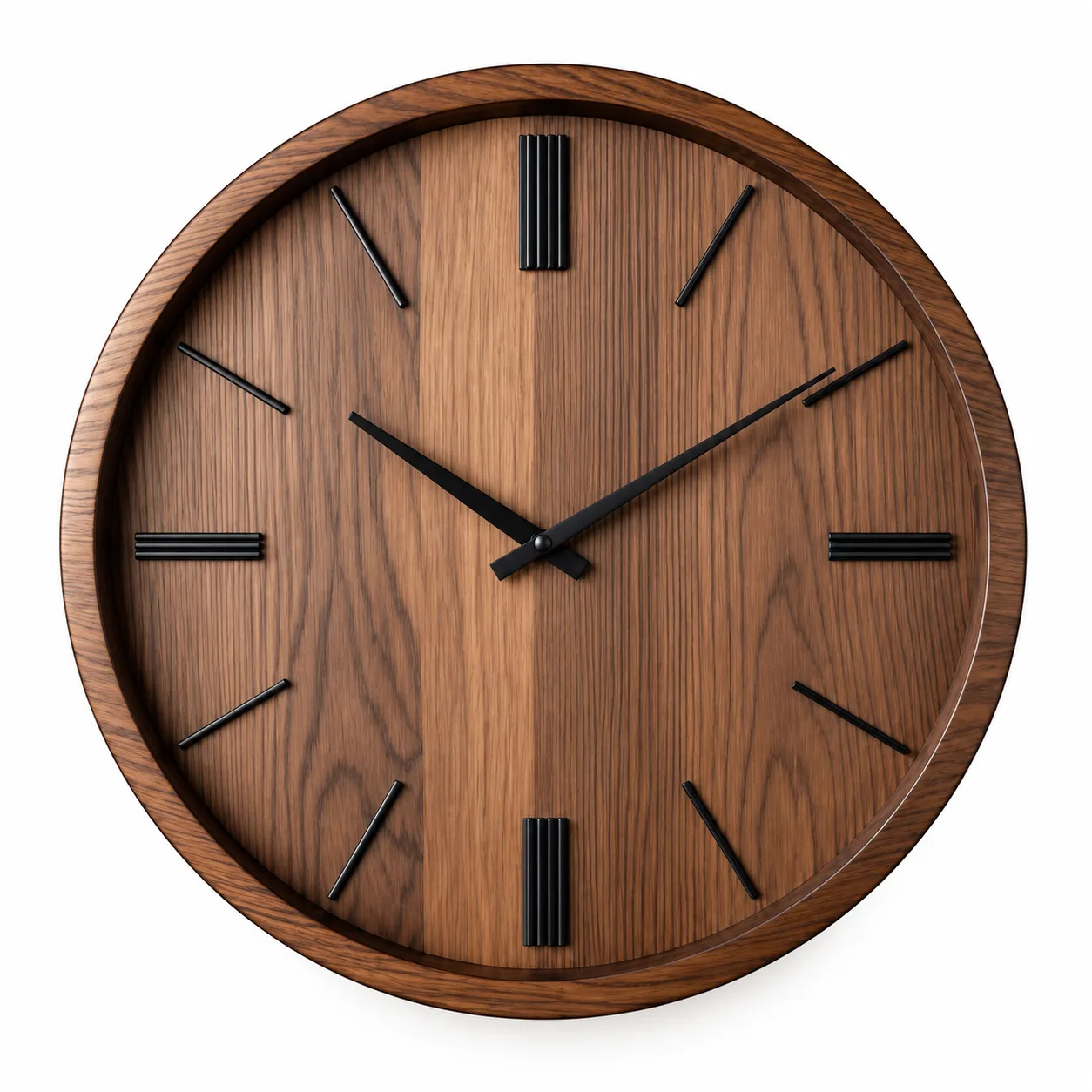 Alessia Round Oak Statement Clock