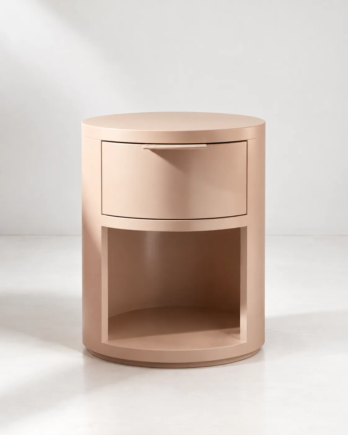Virelle Blush Round Nightstand — Set of Two