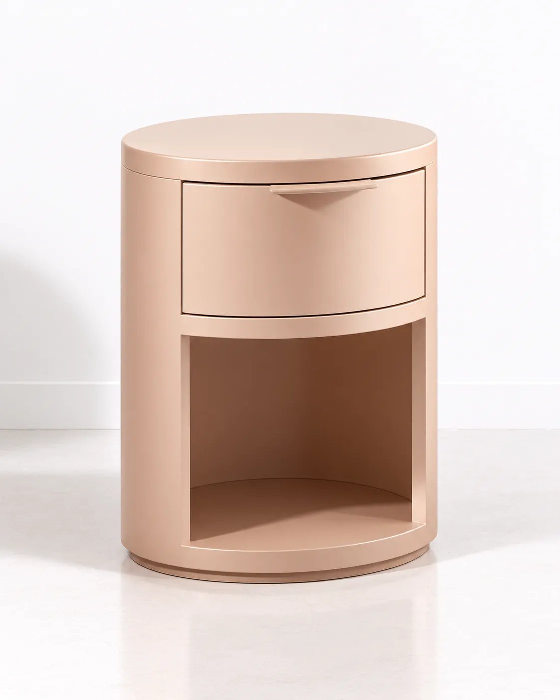 Virelle Blush Round Nightstand — Set of Two
