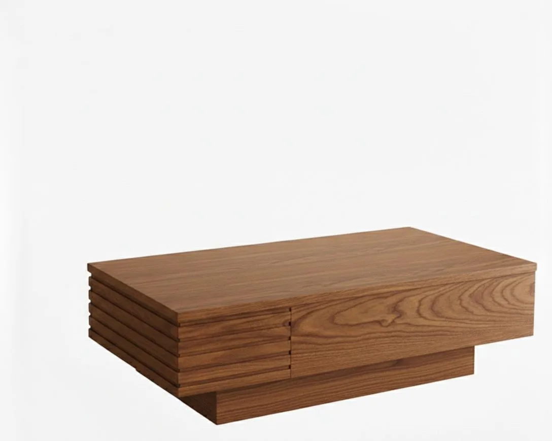 The Horizon Slatted Floating Plinth Coffee Table
