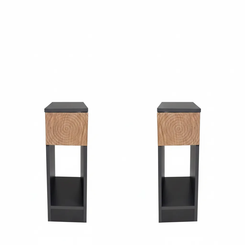 The Zen-Block Textured Side Table Set