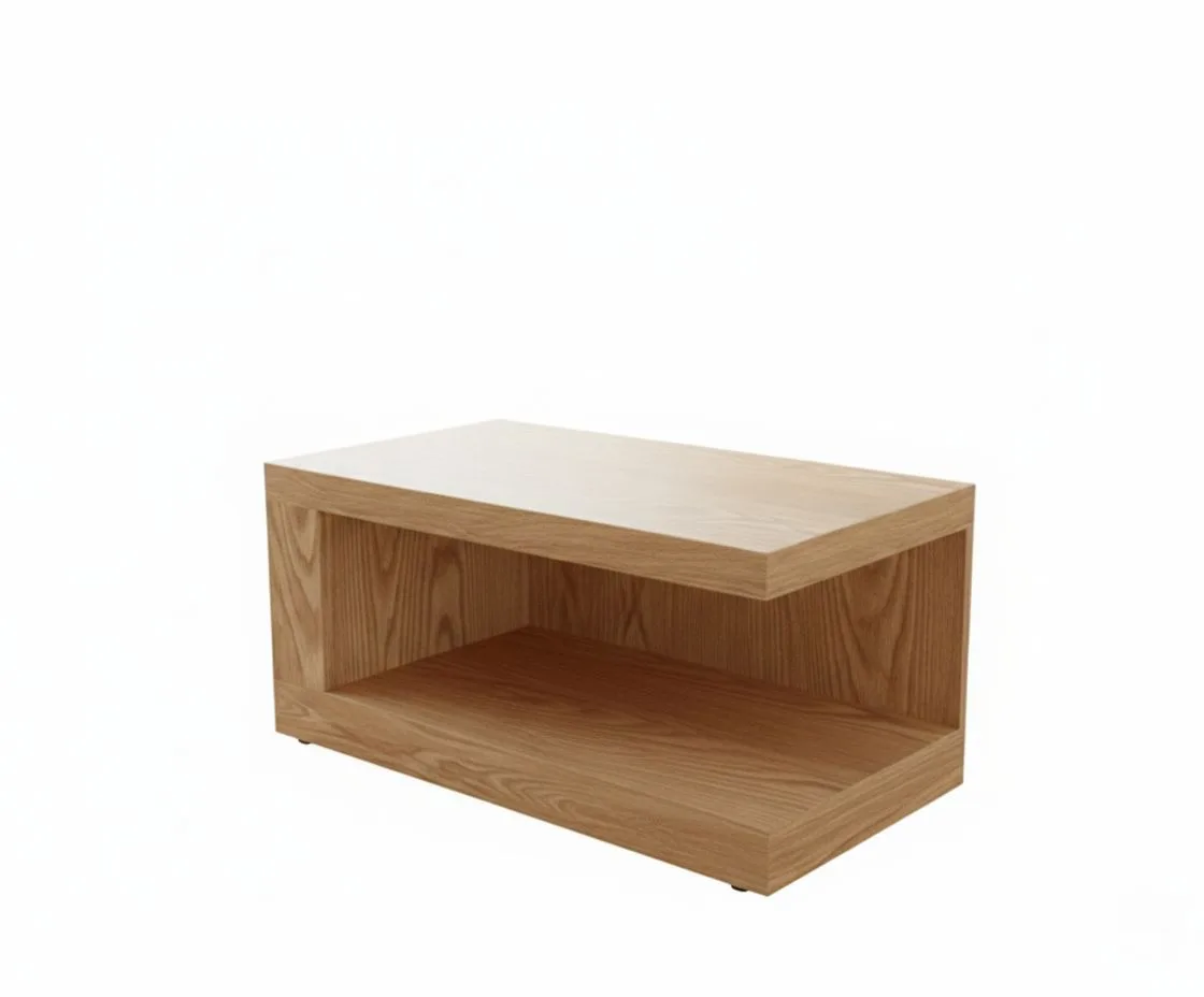 The Block Cantilever – Modern Low-Profile Open Storage Coffee Table