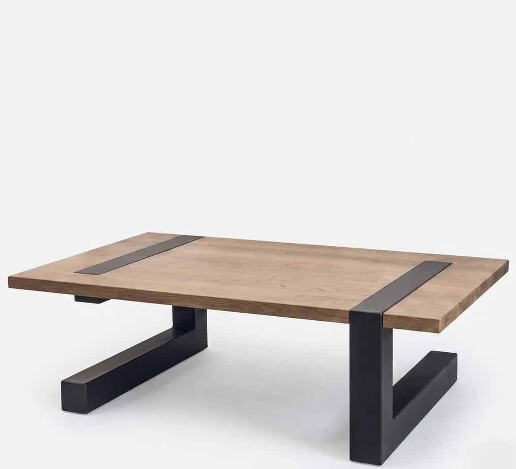 The Apex Industrial C-Frame Coffee Table