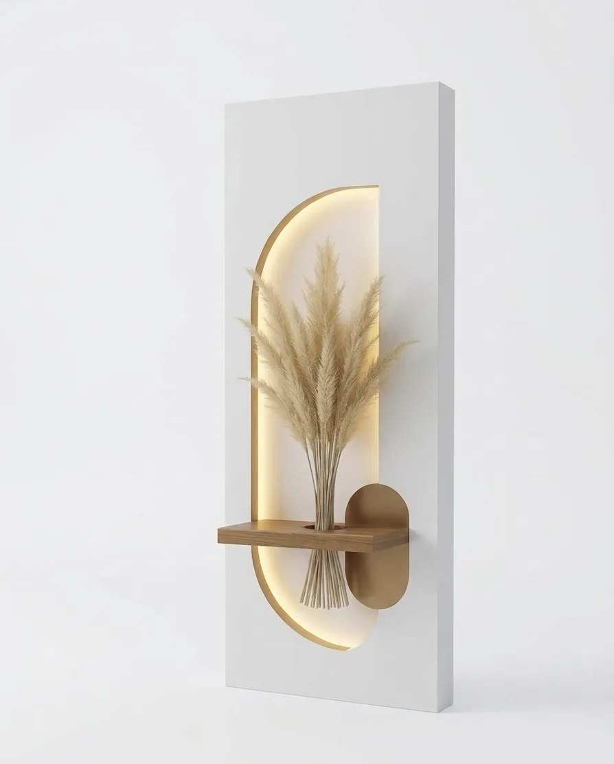 The Aura Arch Backlit Floating Wall Console