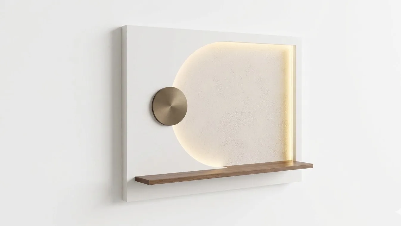 The Prisma Asymmetric Backlit Wall Console
