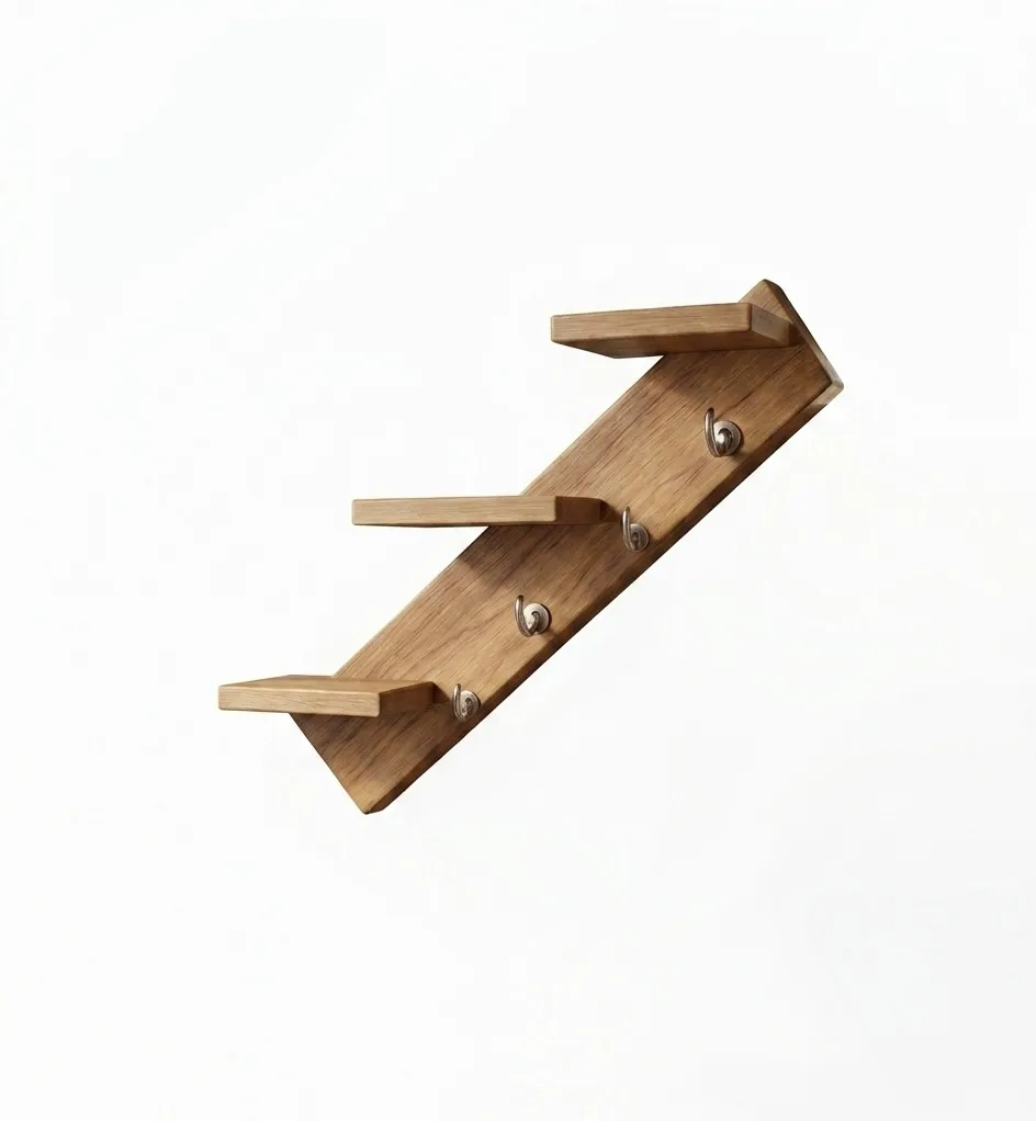 The Linear Groove Wall-Mounted Key Holder & Mail Shelf