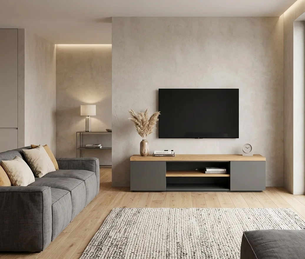 The Arcadian Architectural Floating TV Console & Media Set