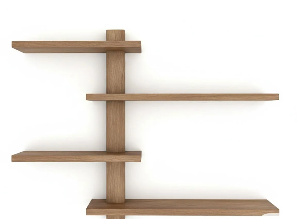 Asymmetrical Floating Branch Shelf
