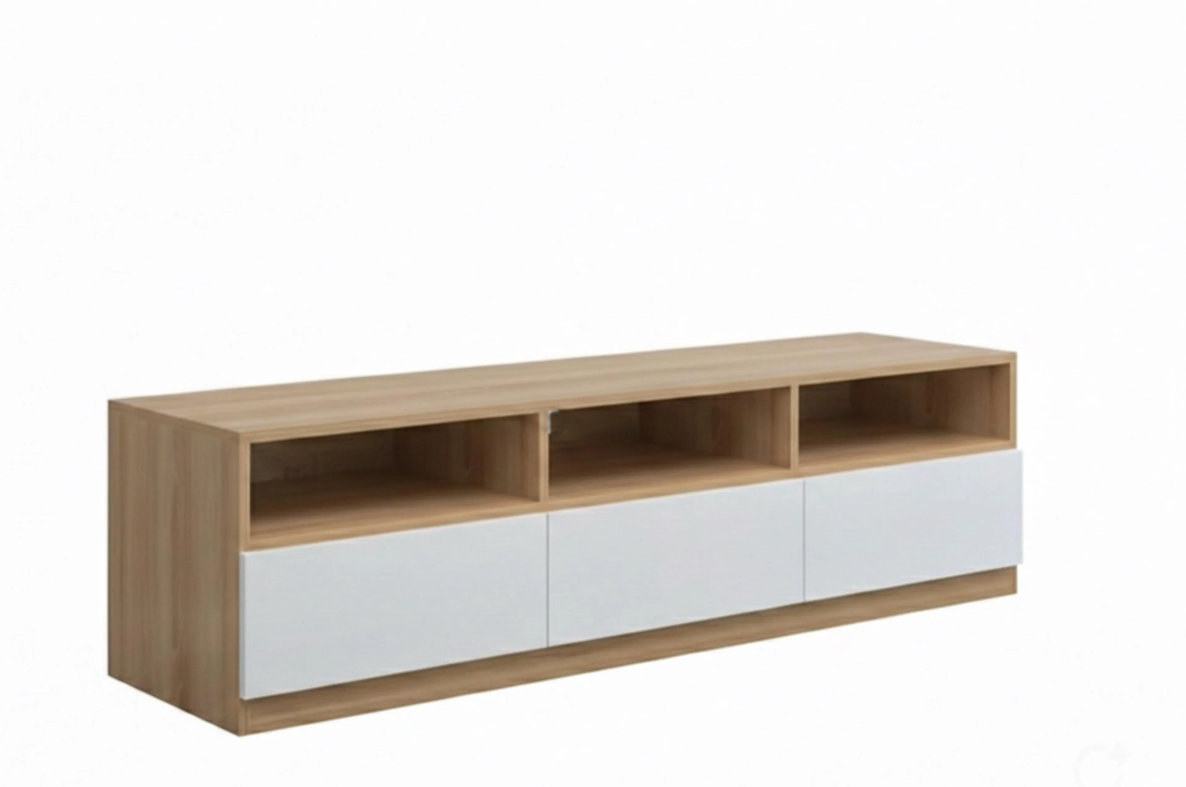 Linear Dual-Tone TV Unit – Modern Minimalist Media Console