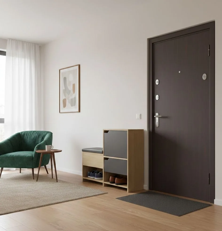 Urban Step Shoe Cabinet & Entryway Bench with Padded Seating