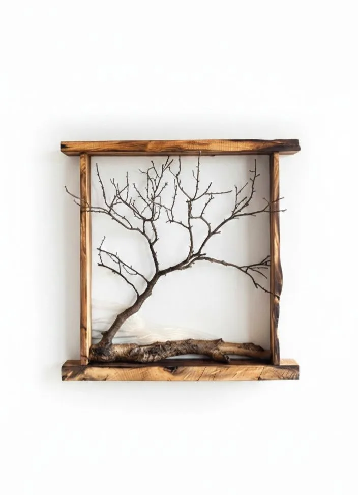 The Arboreal Silhouette Framed Wall Art & Ledge